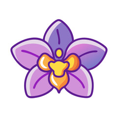 orchid flower icon design