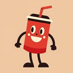 Fast food Retro Mascot cartoon Character vector illustration