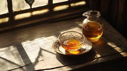 Golden Honey in a Bowl or Bottle: Natural Sweetness and Nutrient-Rich Elixir for Health and Cooking