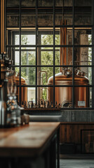 Copper Brewery Tanks, Industrial Interior, Craft Beer Brewing, Metal Vessels, Fermentation Process