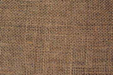 Close-up of burlap fabric texture