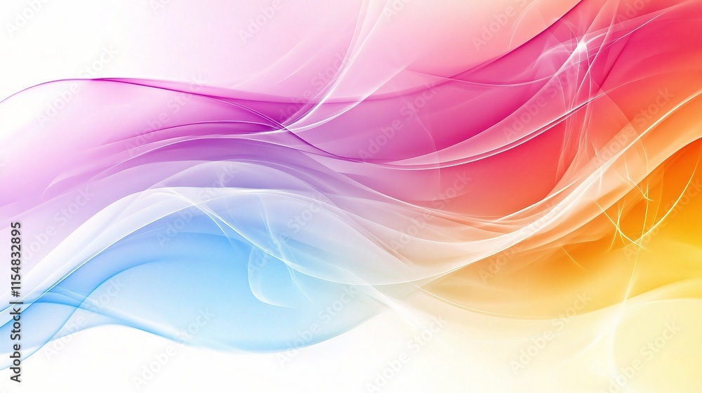Poster abstract vector graphic design banner with flowing colorful patterns