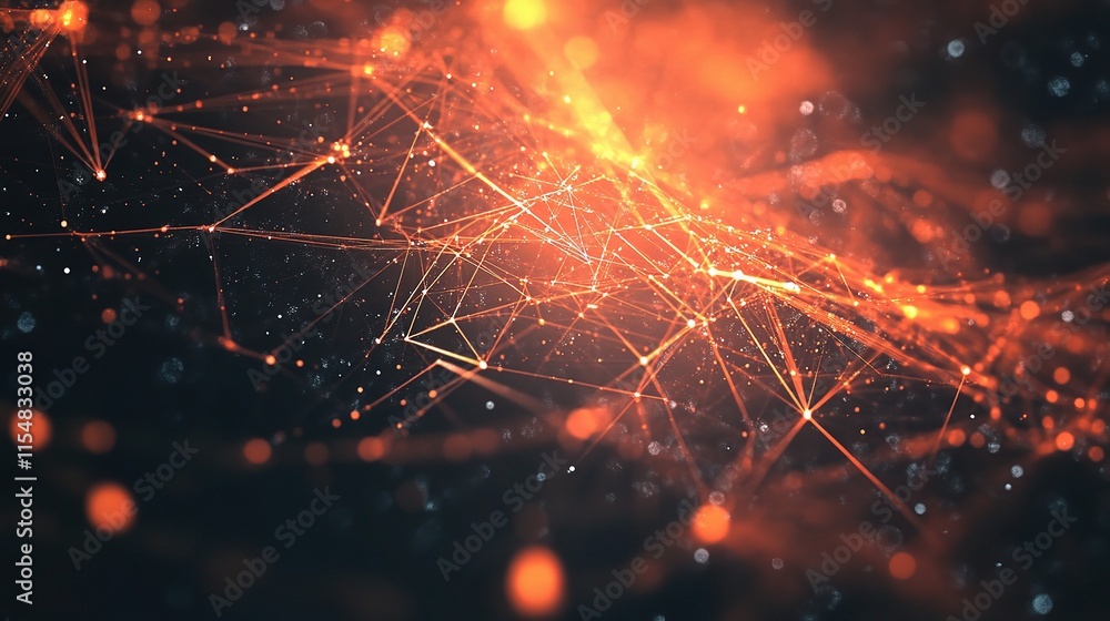Poster abstract technology background with sleek lines and digital elements