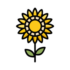 Fototapeta premium sunflower flower icon design