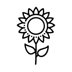 sunflower flower icon design