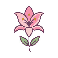 lily flower icon design