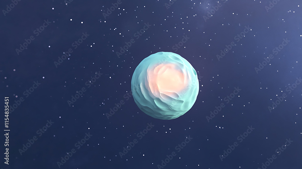Poster celestial event surreal planetary visualization outer space digital art cosmic environment abstract 