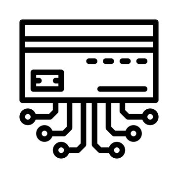 black credit card circuit board clip art preview