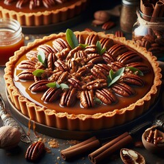 113 Salted Caramel Pecan Tart Izobrajenie 1 iz 4