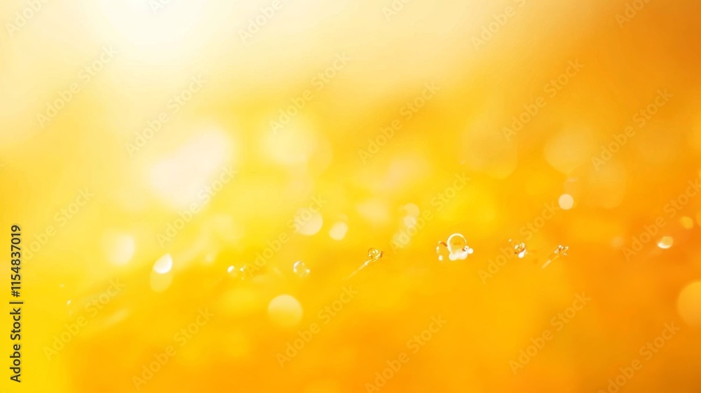 Poster A mesmerizing display of glowing yellow particles fading into a soft gradient, offering a vibrant backdrop with ample copy space for text and graphics
