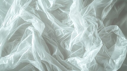 Fototapeta premium Abstract texture of crumpled transparent plastic sheet.