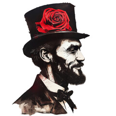 Lincoln Rose Isolated on Transparent Background