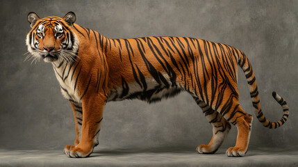 Tiger Taxidermy: Majestic Stripes, Regal Posture, Moody Lighting