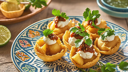 Pani puri Indian food