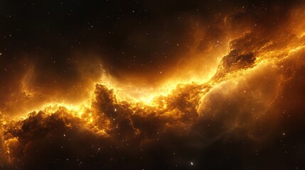 Fototapeta premium Vibrant Abstract Space Nebula Background with Clouds and Stars