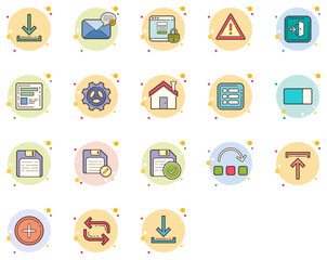 Set of UI Basic Elements icons