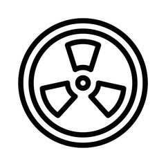 radiation symbol line icon