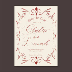 Whimsical Save the Date Template Simple Elegant Style, Ideal for Special Occasions