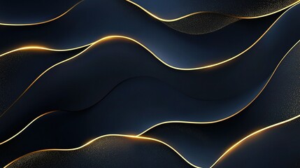 Flowing Golden Waves Abstract Background for Luxury Design