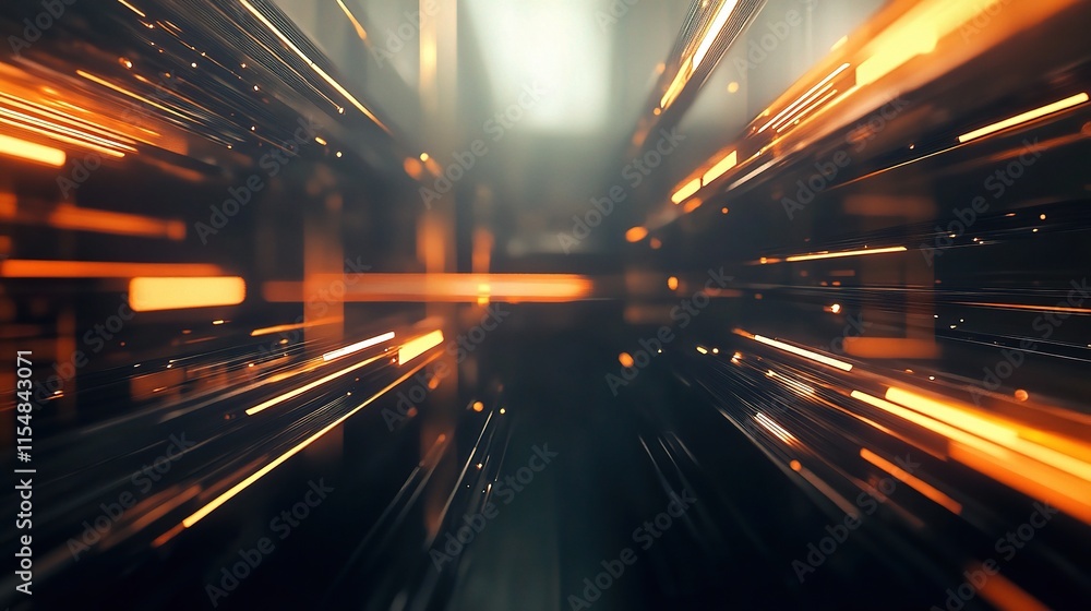 Poster dynamic futuristic technology background with light lines and motion