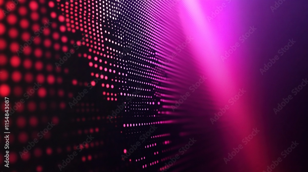 Poster Abstract Halftone Background with Dots in Varying Sizes and Colors