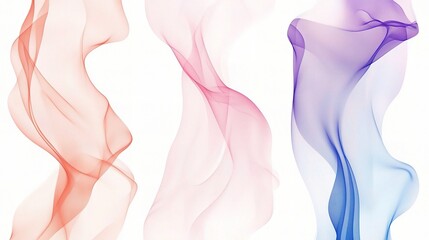 Fototapeta premium Colorful Vertical Light Watercolor Waves for Artistic Backgrounds