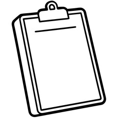 Clipboard Line Art Vector Illustration