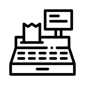 recommend clip art: cash register line icon