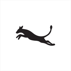 silhouette of a cat on a branch