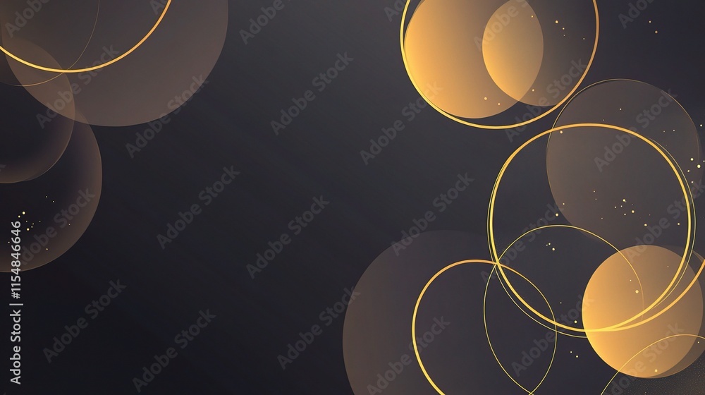 Poster abstract geometric background with golden and grey elements