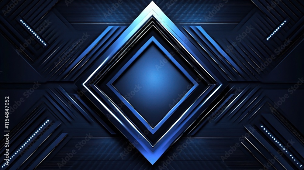 Poster abstract dark blue triangle background with geometric shapes and lines