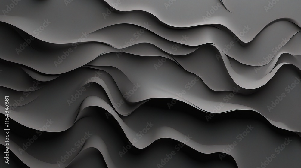 Poster gray abstract background illustration with smooth wave patterns