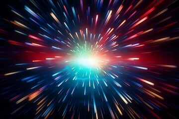 Vibrant and Energetic Abstract Image with Pulsating Points of Light