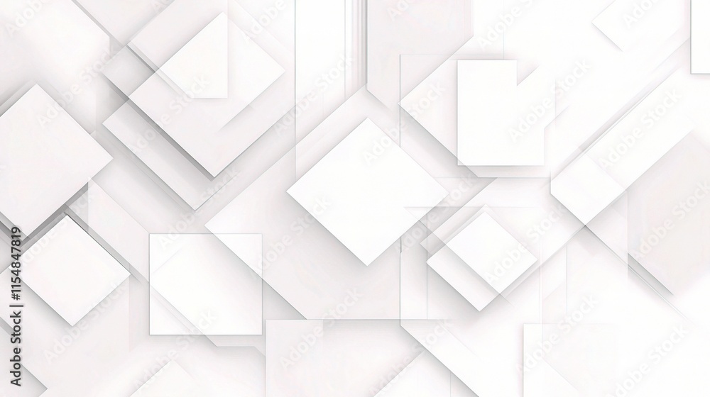 Poster modern abstract white background with seamless geometric pattern