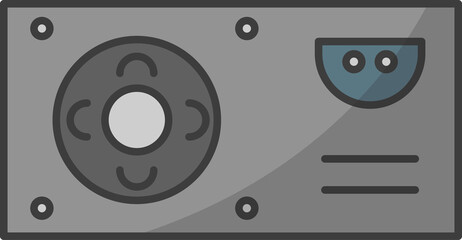 power supply icon, Illustration of a power supplyd, Flat icon