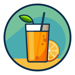 orange juice icon design