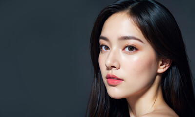 Naklejka premium beautiful woman face