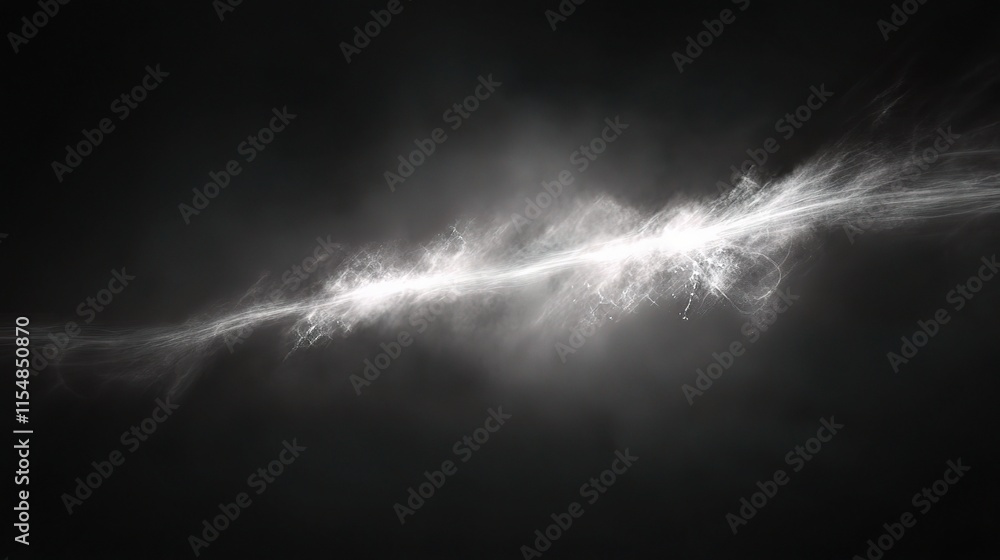 Poster light beams breaking through dark clouds in abstract design