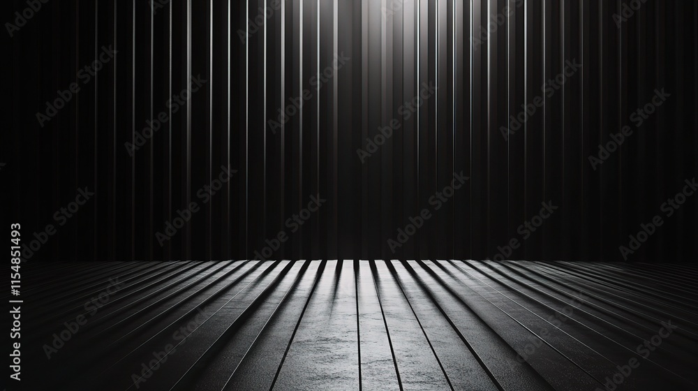 Poster futuristic neon light background with empty floor and shadows