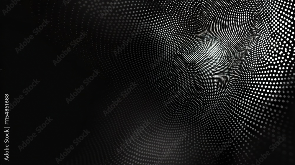 Poster abstract halftone background with dot patterns in dark shades