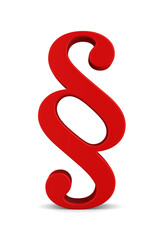 Symbol paragraph on white background. Isolated 3D illustration