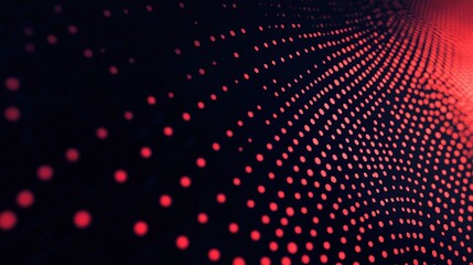 Fototapeta premium Abstract Halftone Dots Background with Varying Sizes in Red and Black