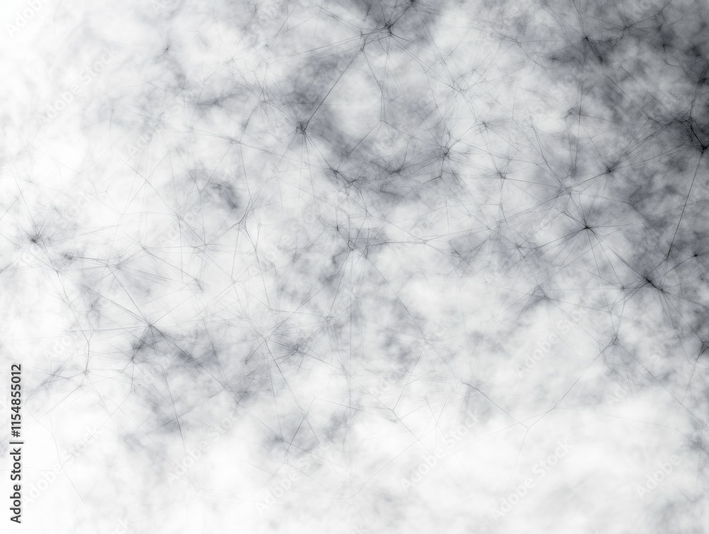 Aufkleber Abstract pattern showcases molecules and connecting lines in soft gray tones, featuring subtle shadows and providing ample space for text placement