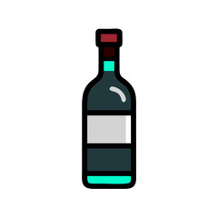 wine bottle icon design