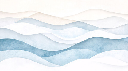 Obraz premium An abstract frosty watercolor artwork featuring swirling frost and ice textures in a harmonious blend of pale blue, white, and silver. The layered, flowing patterns mimic the natural beauty of frozen
