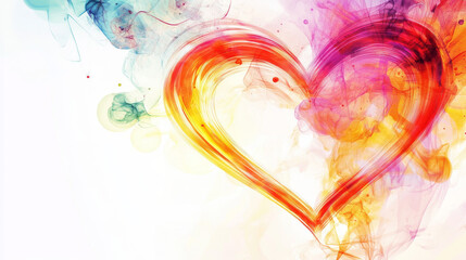 Abstract Heart Love Background Colorful Romantic Design