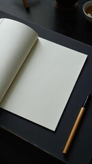 Blank page, paper material, xuan paper texture,, 8K, top view