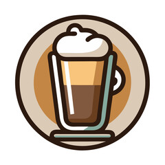 latte macchiato icon design