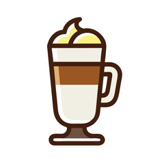 latte macchiato icon design