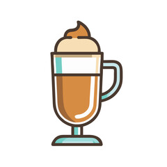Obraz premium latte macchiato icon design